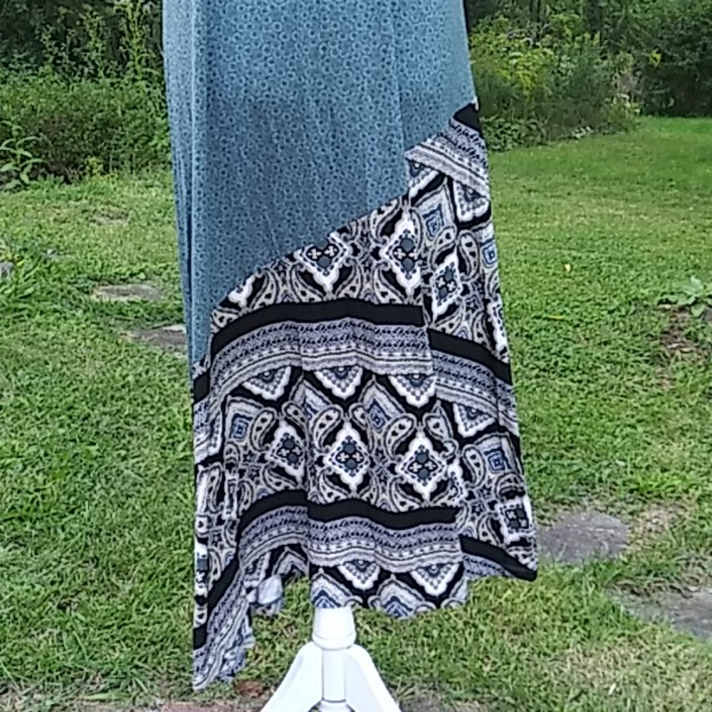 NEW Joan Rivers Mixed Pattern Maxi Dress - Picture 3 of 9